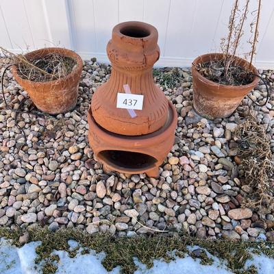 Terra Cotta Pots & stove