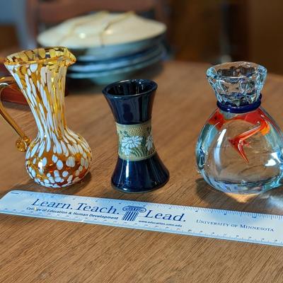 3 High Quality Handmade Glass and Pottery Items