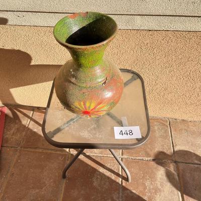 Mexican pottery Vase w/ patio table
