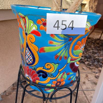 Talavera Flower pot w/ Stand