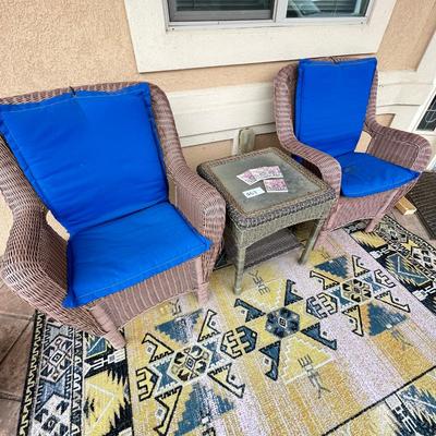 Wicker Chairs & Table