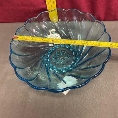 Hazel atlas glass capri blue
