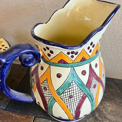 Talavera Pitcher & Bowl