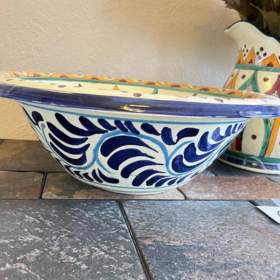 Talavera Pitcher & Bowl