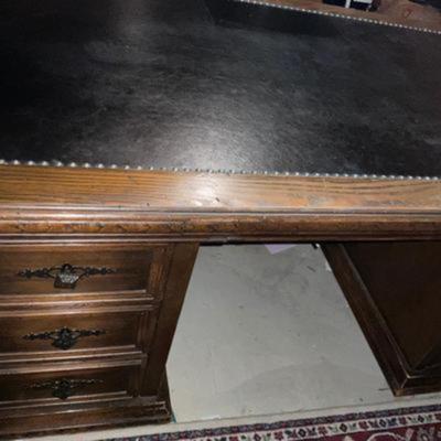 1980â€™s Alex Stuart Desk with leather Top.