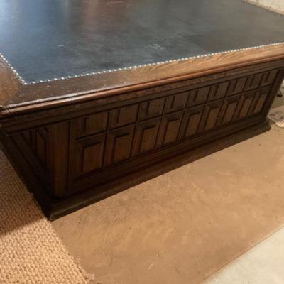 1980â€™s Alex Stuart Desk with leather Top.