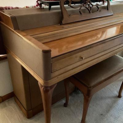 Wurlitzer Piano with Bench.