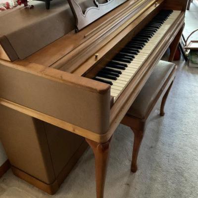 Wurlitzer Piano with Bench.