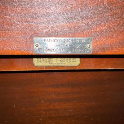 1911 Brunswick Vintage pool table with accessories