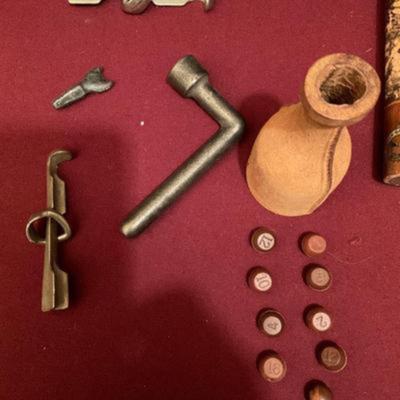 1911 Brunswick Vintage pool table with accessories