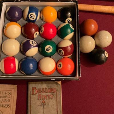 1911 Brunswick Vintage pool table with accessories