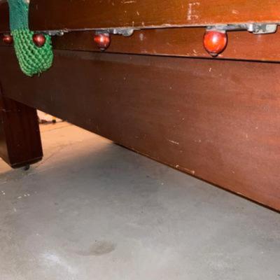 1911 Brunswick Vintage pool table with accessories