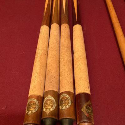 1911 Brunswick Vintage pool table with accessories