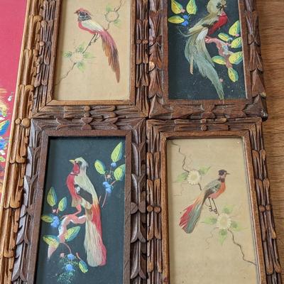 Lovely Collection of Mexican Bird Feather Art