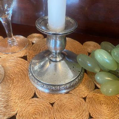 Single Silver candle stick holder