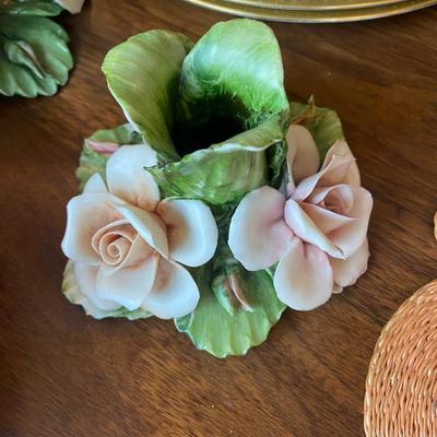 Capodimonte Floral Candle Holders