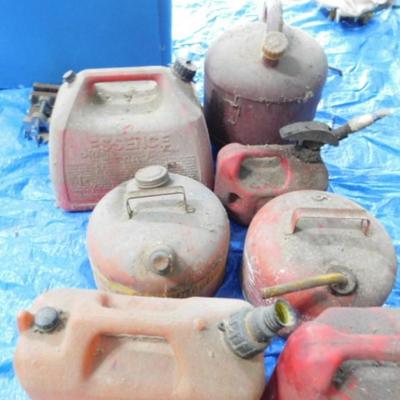 Collection of Metal and Composite Gas Cans