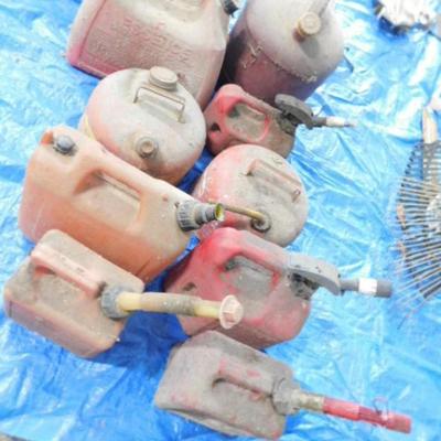 Collection of Metal and Composite Gas Cans