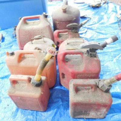 Collection of Metal and Composite Gas Cans