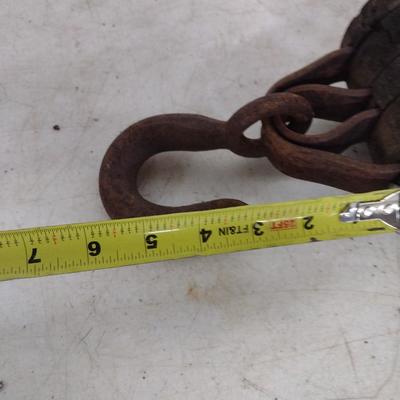 Vintage Double Block Pulley