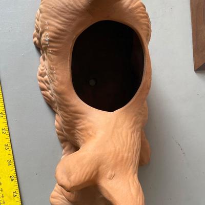 Terra-cotta Scottie dog planter