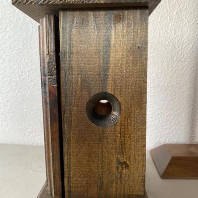 Wood and glass votive candle box