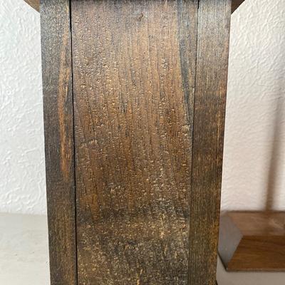 Wood and glass votive candle box
