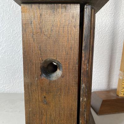 Wood and glass votive candle box