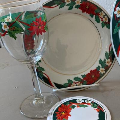 Christmas dinnerware.