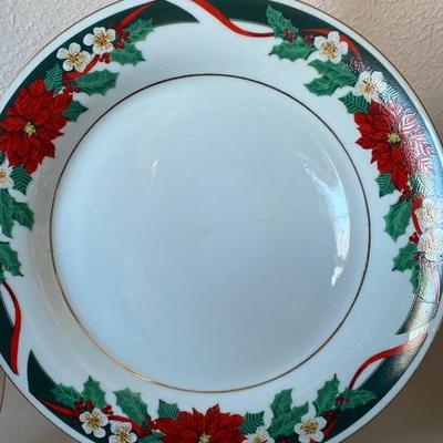 Christmas dinnerware.