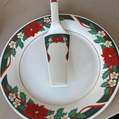 6 piece Christmas dessert service set