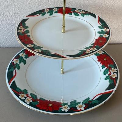 6 piece Christmas dessert service set