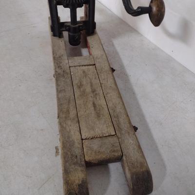 Antique Bench Top Hand Crank Drill Press
