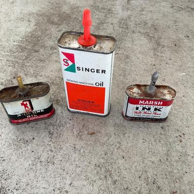 Vintage oil cans