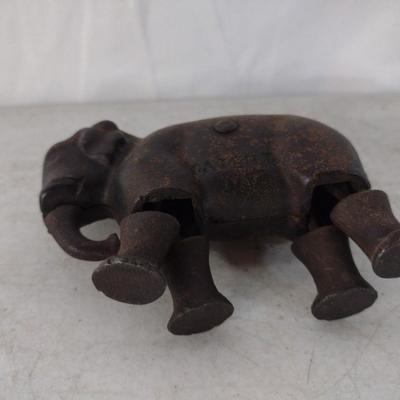 Antique 19th Century Ives Mechanical Cast Iron Toy Ramp Walker Elephant