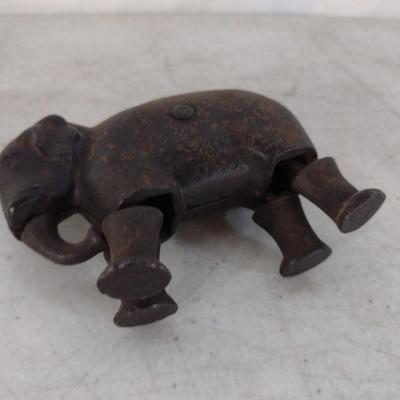 Antique 19th Century Ives Mechanical Cast Iron Toy Ramp Walker Elephant
