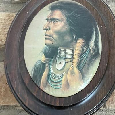 Framed portrait of a Native American Man