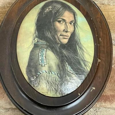 Framed Native American woman
