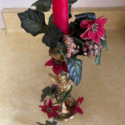 Christmas candle - Poinsettia, Angel
