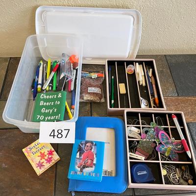 Flat of office supplies