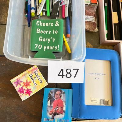 Flat of office supplies