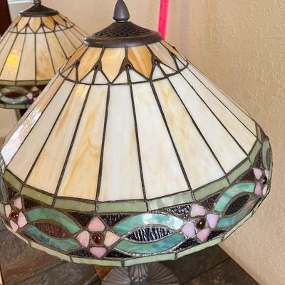 Matching Retro Stained Glass Lamps Tiffany style