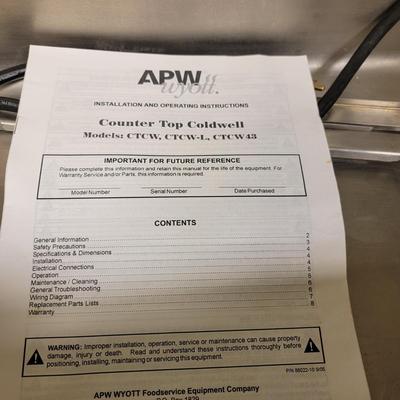 APW Wyott Countertop Coldwell
