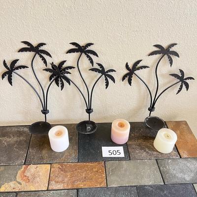 Palm Wall Sconces Set of 3