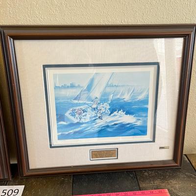 Two sea scape prints