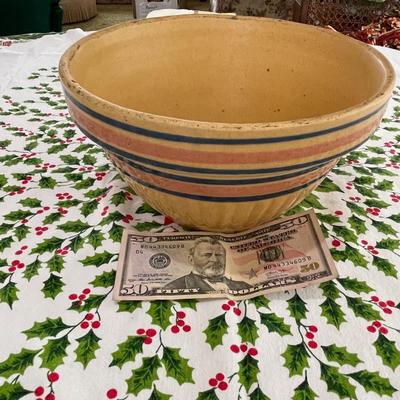 Salt glaze Stoneware banded bowl
