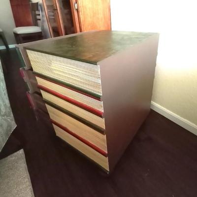 ADORABLE WOODEN FOUR DRAWER BOOK SIDE TABLE
