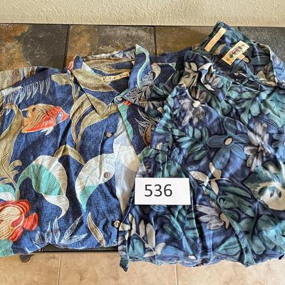 Lot of 2 Hawaiian Camp shirts
