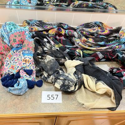 Lot of scarves