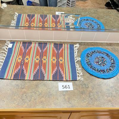 Southwestern Rug & hot pad